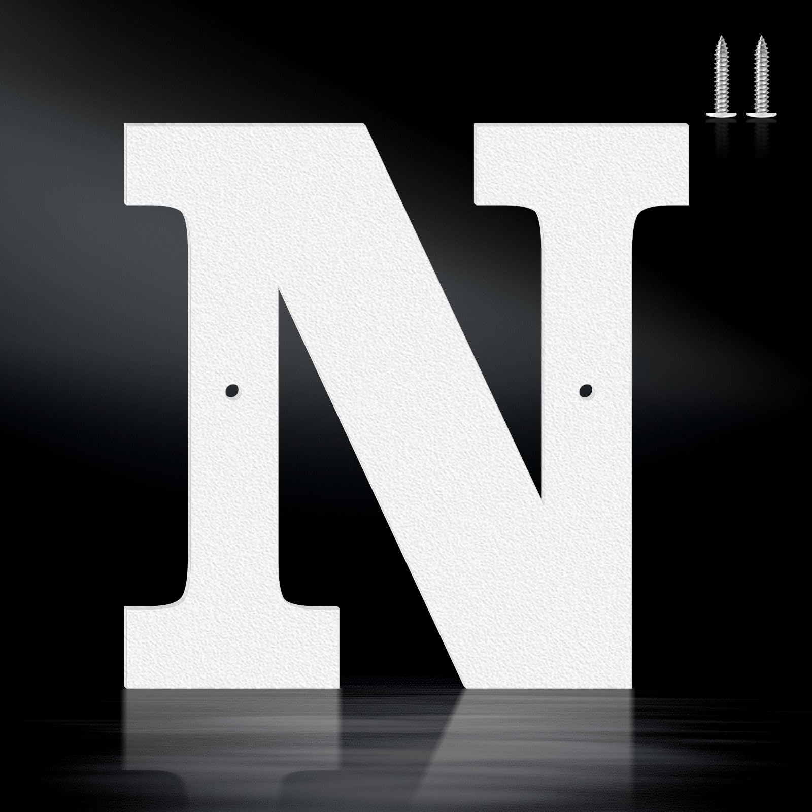 20,3 cm große, knackige, weiße, rostfreie Hausnummern-Buchstaben, robuste Metall-Adressnummern für Haus, wetterfest, 0–9 Zahlen und A-Z Metallbuchstaben für den Außenbereich, komplettes Set für Tür