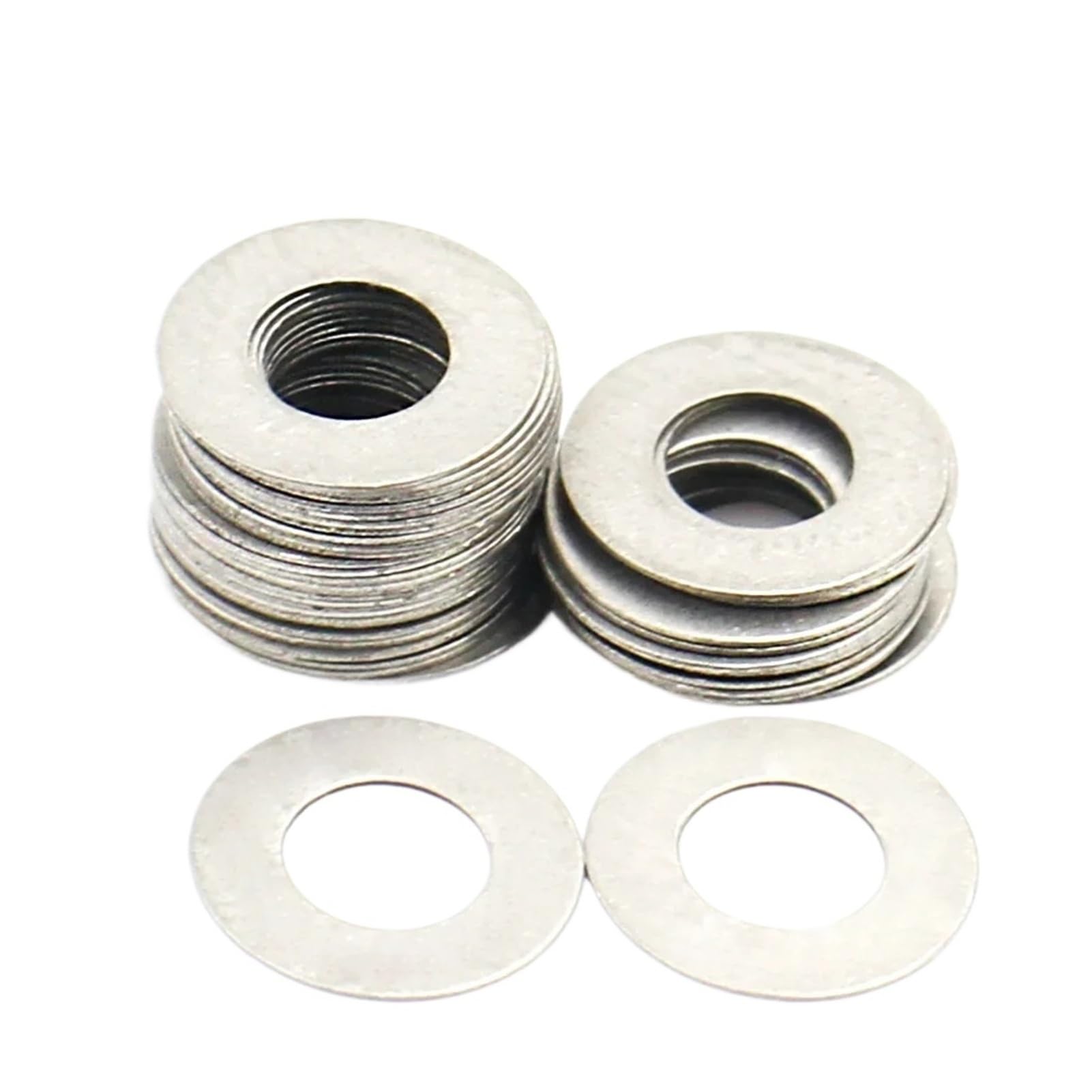 podkładki, płaska podkładka uszczelniająca ze stali nierdzewnej 304, grubość 0,5 mm .3 mm (M8x14xThick (50 szt. 0,2 mm grubość)