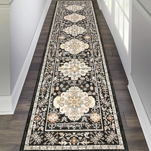 Pauwer Boho Hallway Runner Rug 2x8 Washable Entryway Area Rugs Non Slip Farmhouse Vintage Floor Mat Carpet Runner for Hallways Laundry Room Kitchen Bathroom Bedroom