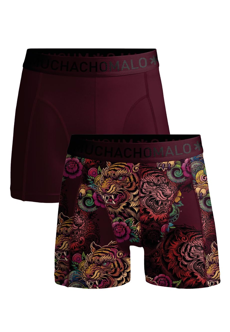 Muchachomalo Boxers para Hombres, Ropa interior de Algodón para Hombres, Multipack de 2 Piezas, Boxers Impreso Corte Clásico, con Cintura Elástica