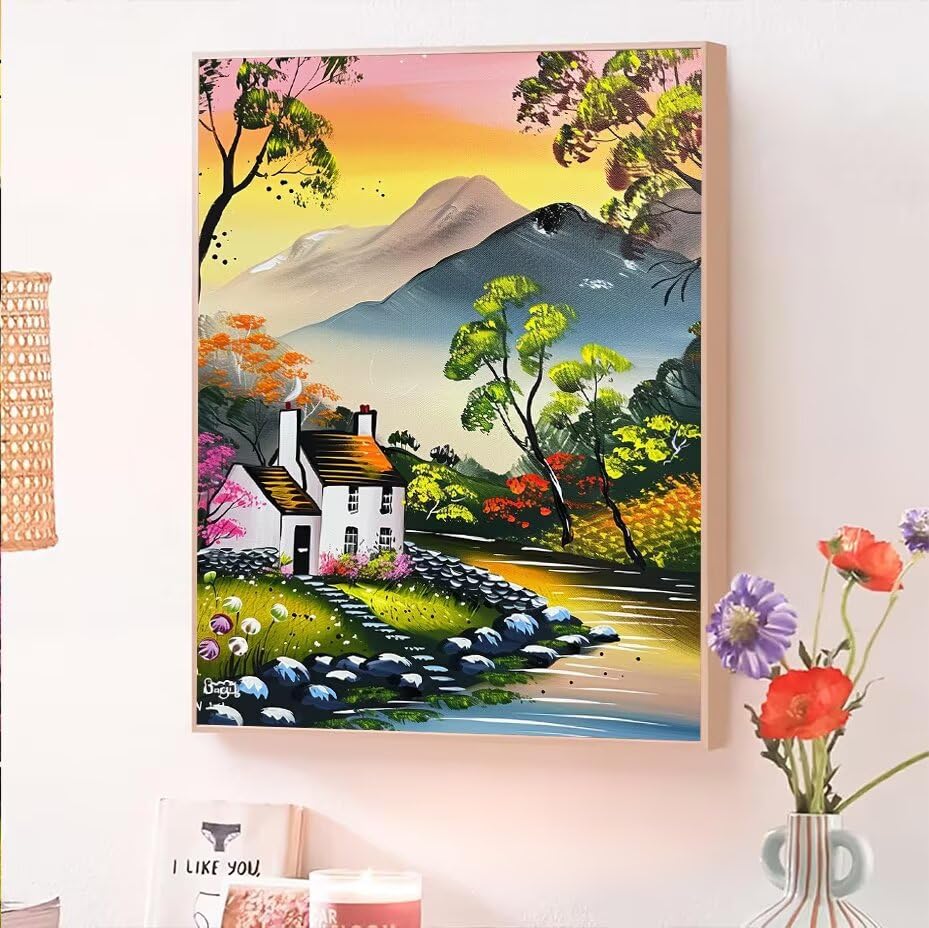 Pintar por Numeros Adultos RíO, Cuadros para Pintar por Numeros Niños con Pinceles y Pigmento Acrílico, Kit Manualidades Acuarelas Niños, Decoración de Paredes del Hogar, Regalos Casa 70x90cm O-218