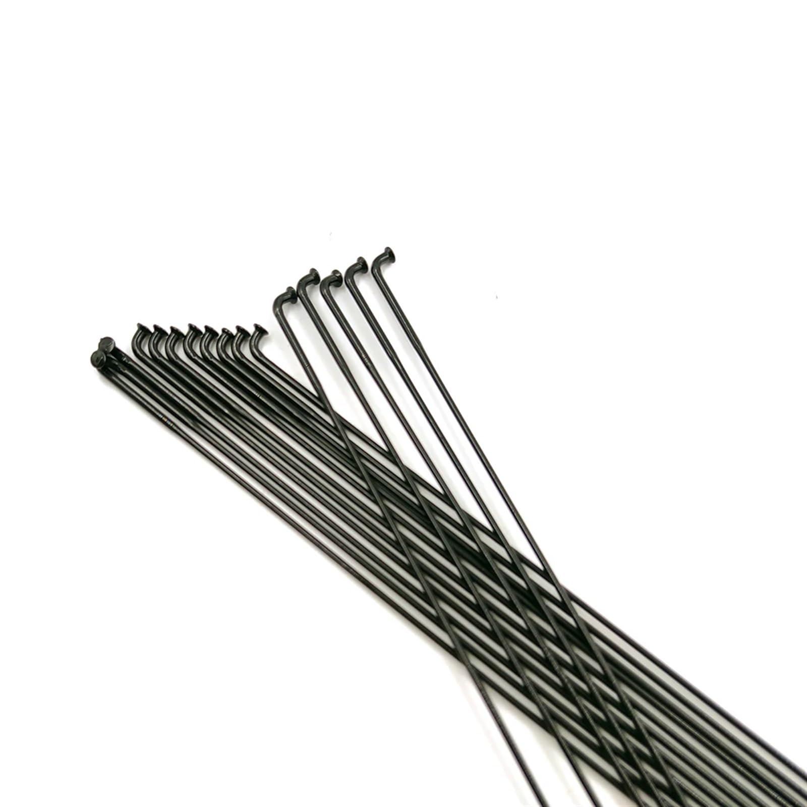 Raggi di Bicicletta Raggi for Bicicletta Rotondi Super Light Pillar TB2015 14G Tirare Dritto J-Bend da Corsa in Acciaio Inossidabile con Triplo Spessore Nero per Ruota