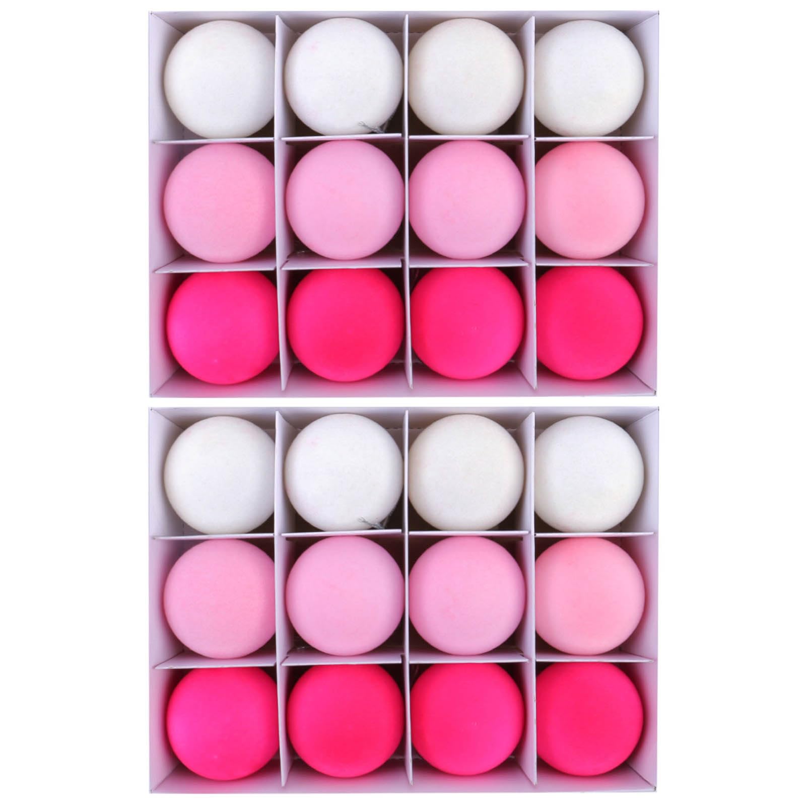 Jazuaiao 24Pcs Velvets Flocking Hanging Ornaments for Christmas Tree Multicolors Baubles Indoor Outdoor Decoration Shatterproof Velvets Sphere