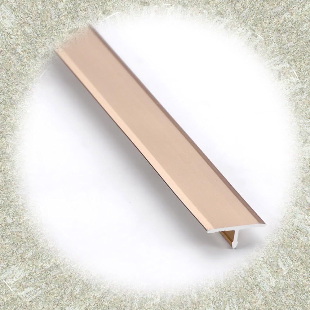 CIOINTNFCG Aluminum T Molding Floor Transition Strip Cuttable Floor Divider Strip Wood To Tile Gap Connecting Strips 3ft Flooring Cover Strips