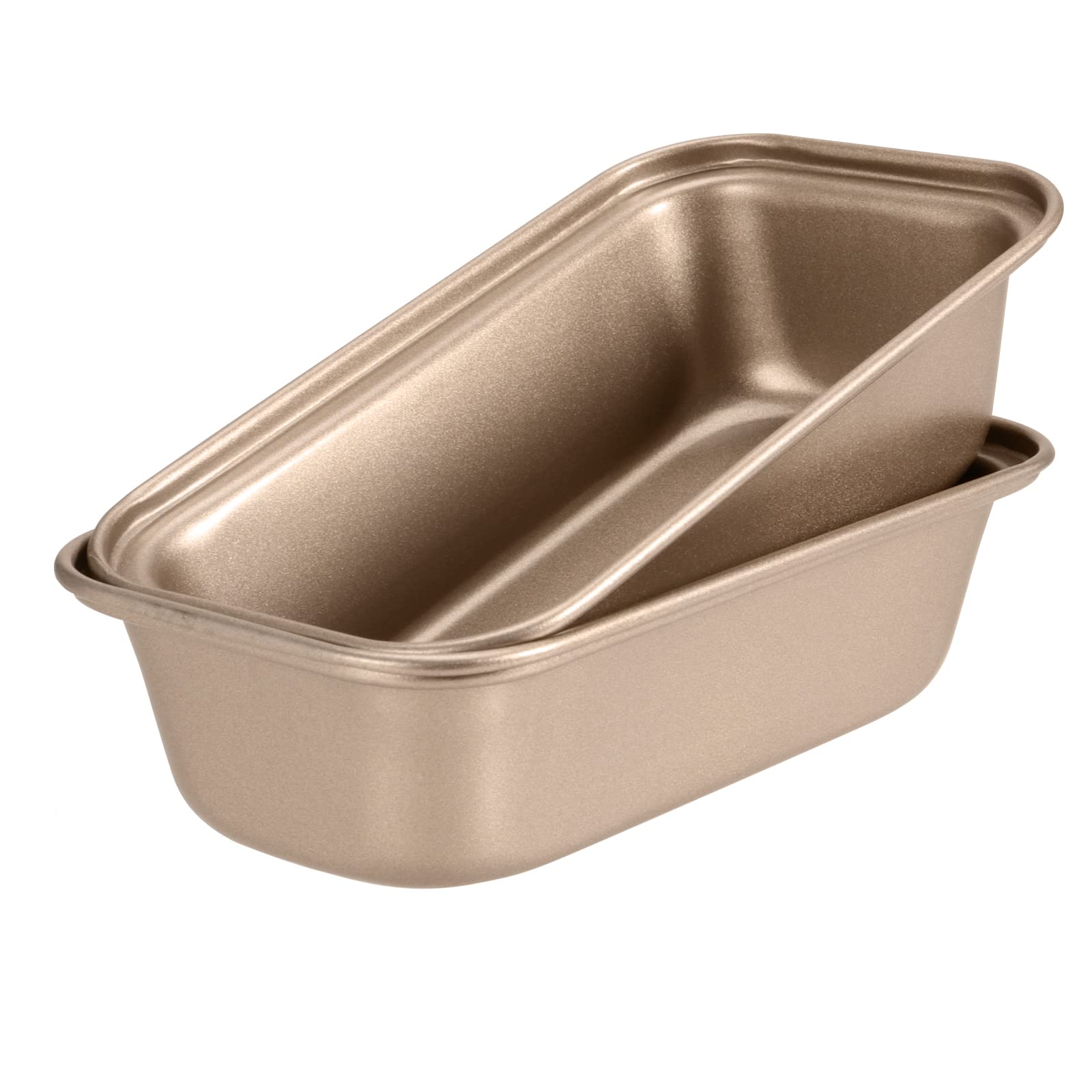 JAPCHET Confezione da 10 mini teglie antiaderenti per pane da 15,6 x 8,5 cm, teglie rettangolari per forno