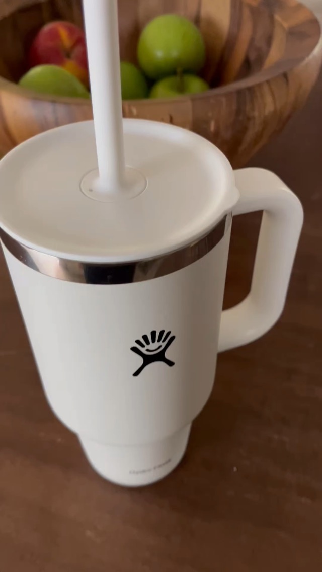 Watch Pretty white hydro flask cup with straw that fits in cup
