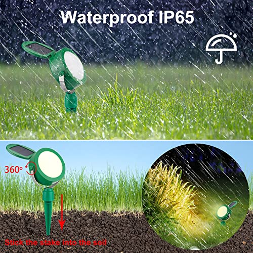 BIGMONAT Solar Landscape Spotlights, Outdoor Waterproof Spotlights, Outdoor Path Lights, Courtyard Garden Floor Lights - Image 4