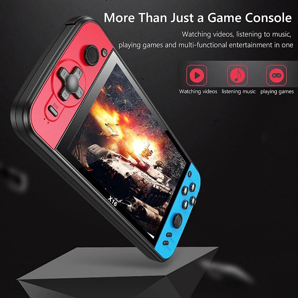 CHROX Console di Gioco retrò Portatile, Console di Gioco Portatile Aperta da 6,5 Pollici, Nera, Console per Videogiochi, Console di Gioco GBA FC NES, Regalo di Natale per Bambini