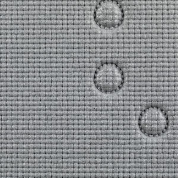 Gray PVC Safety Grip Bathtub Mat with Suction Cups, 17 x 36 Inches