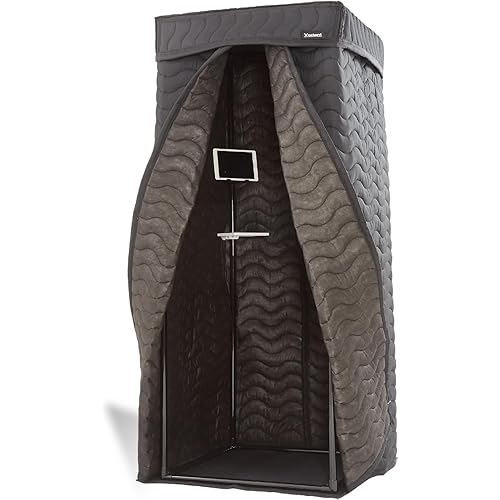Portable Vocal Booth, Home Recording Studio, Echo-Free Sound Isolation Booth for Voice-Over, Podcast & Music - Compact Frame with Thick Acoustic Blankets, Easy Setup