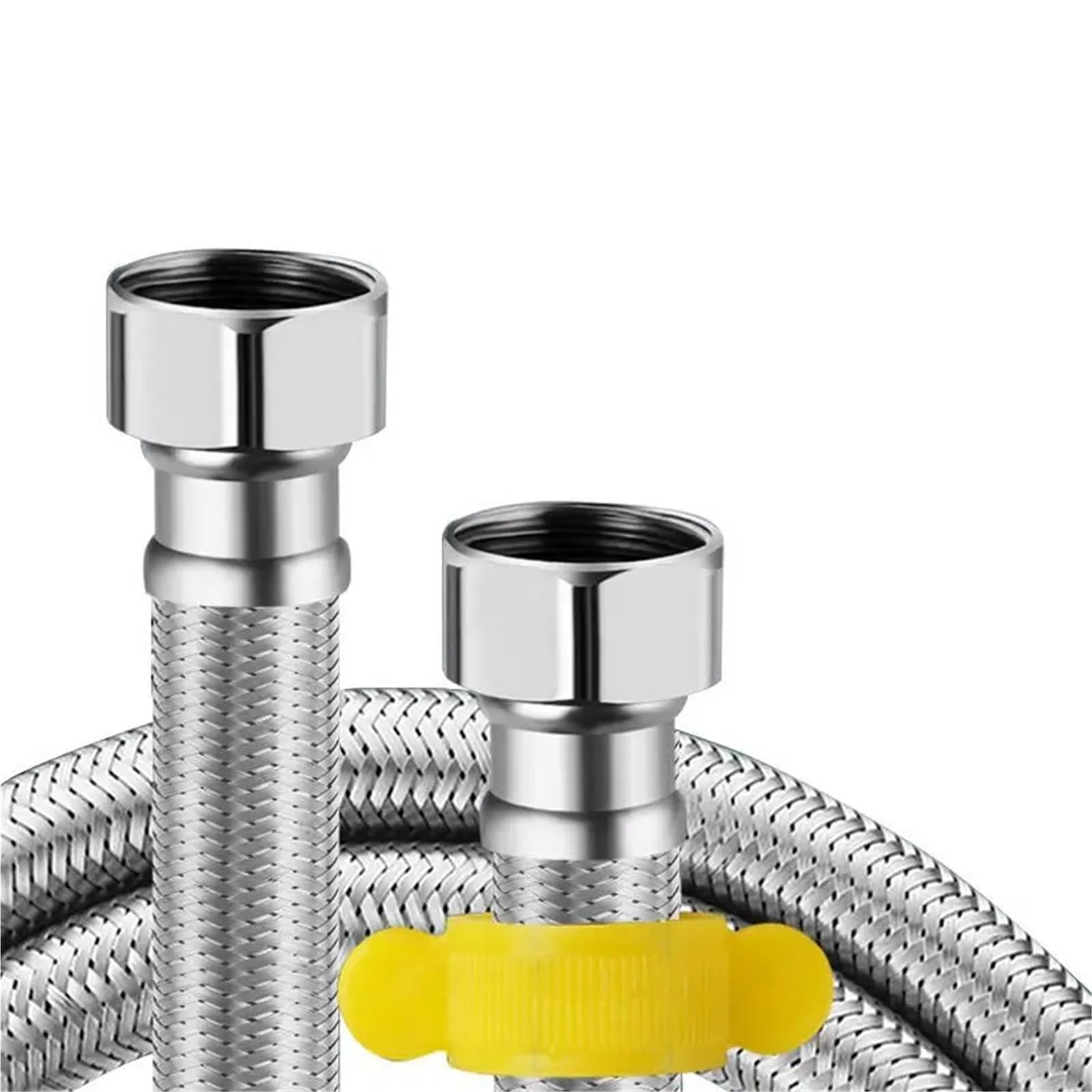 Manguera Trenzada De Acero Inoxidable Manguera de 20 a 200 cm, Tubo Interior de 3/4" y 10 mm, Flexible, a Prueba de explosiones, for Grifo de Agua. para Fregadero Cocina Baño(200cm)