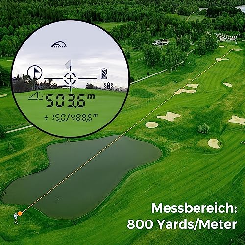 Foto von CIGMAN Laser Golf Entfernungsmesser, 800 Yards Golf Rangefinder mit Slope-USB Wiederaufladbar, Fünf Messmodi, Verfügbar für Wettbewerbe, Mitgelieferte Magnetische Montageband