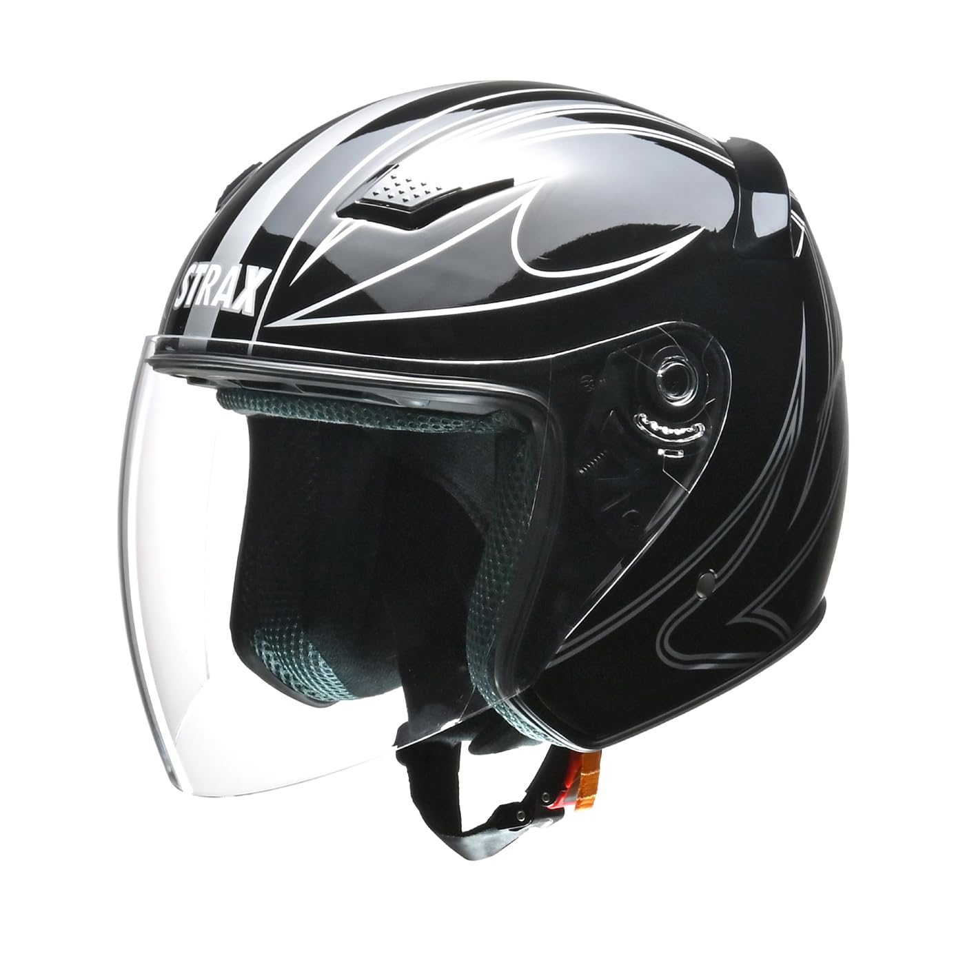 Amazon | リード工業(LEAD) バイクヘルメット ジェット STRAX ブラック