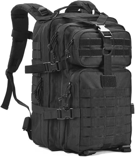 Military Tactical Backpack,Small Army Assault Pack Molle Bug Out Bag Backpacks Rucksack Daypack with Tactical US Flag Patch Black