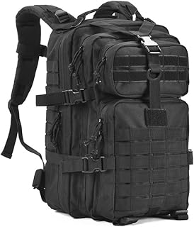 Military Tactical Backpack, Small Army Assault Pack Molle Bug Out Back Bag Backpacks Rucksack Daypack with Tactical US Flag Patch Black