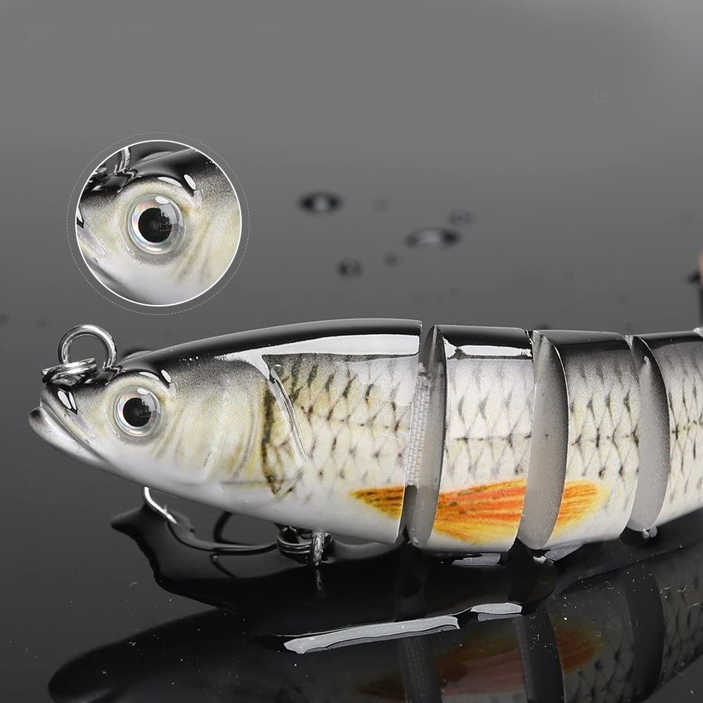 3/5 sztuk 14cm 23g Tonące woblery zestaw przynęt wędkarskich 8 segmentów Crankbait twardy zestaw sztucznych przynęt Swimbait przynęta na szczupaka