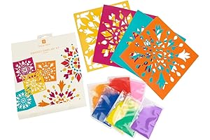 Made Rangoli Sand Stencil Kit Diwali Kids Crafts Kit for Unique Art Designs