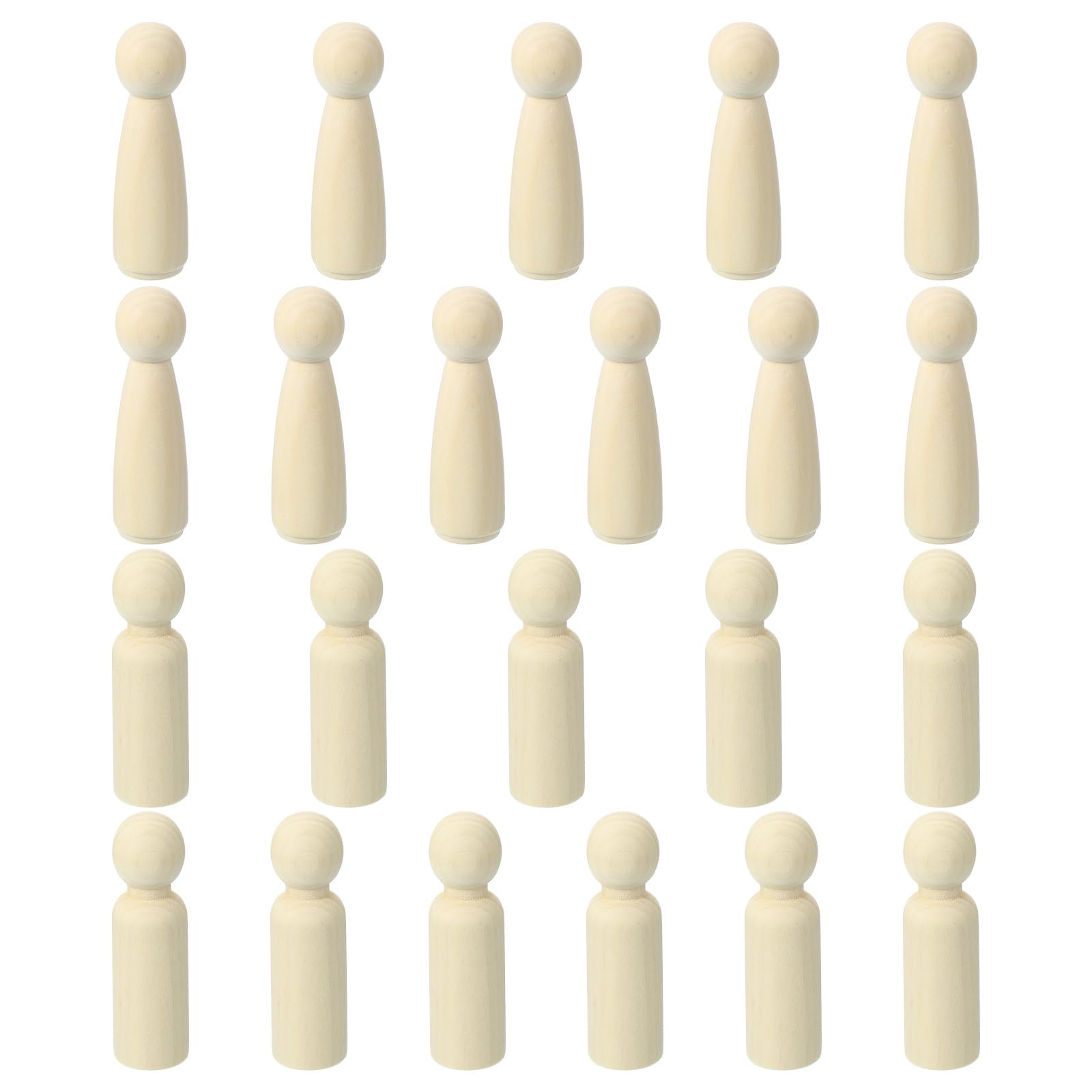 PATIKIL 3.54" Height Wooden Pegs Peoples