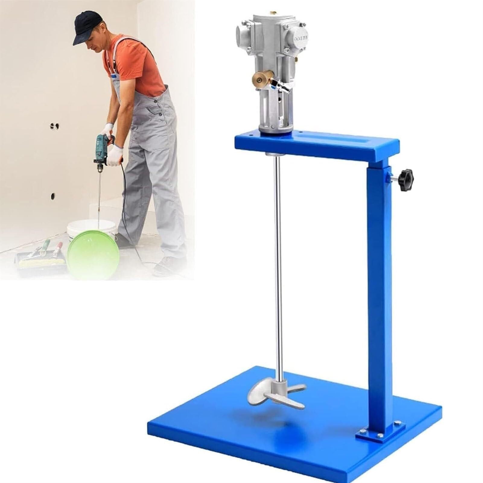 JKJZSALJ Pneumatic Paint Mixer Machine,5 Gallon 20L Air Agitator Blender Stirrer,Lifting Platform Paint Coating Mixer Paint Stirring Machine