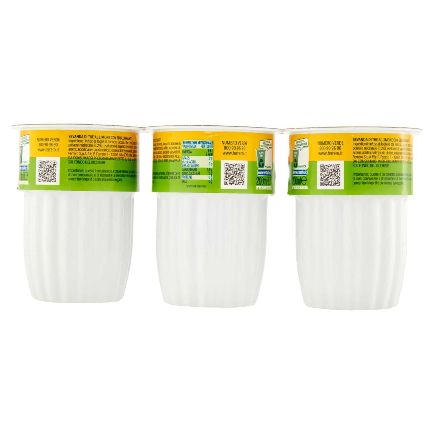 Italian Gourmet Thè Limone zero, tè senza zucchero Eistee Zitrone 72 x 20cl | Priva di conservanti e coloranti artificiali; gekühlt erfrischend für, Gesamtnettogewicht 14,4 L + Kostenlos Polpa 400g