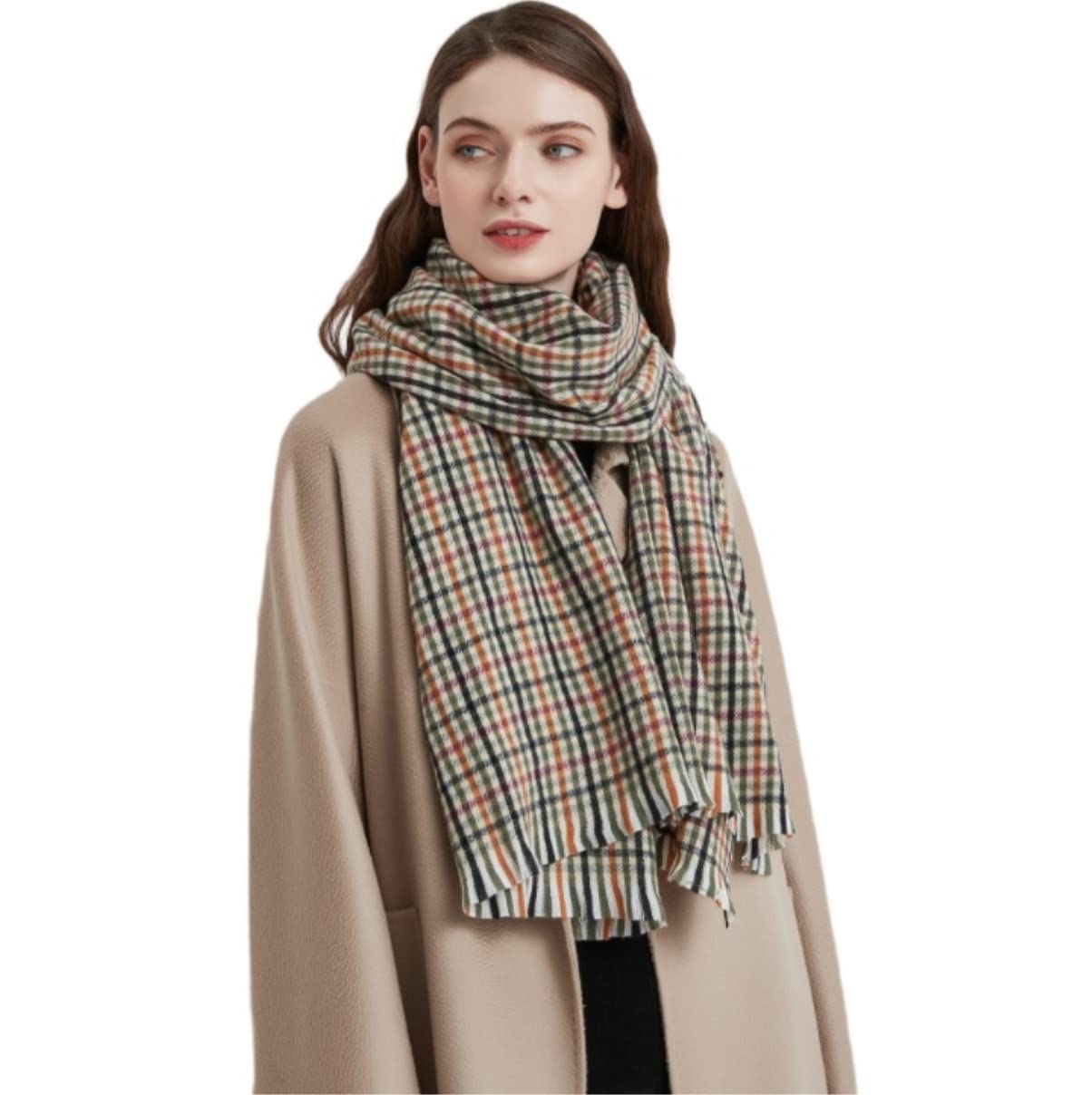 Fular Mujer Bufanda Bufanda De Invierno para Mujer Cálida para Damas Chales A Cuadros Grueso Pañuelo para El Cuello Suave Chal Mujer Fiesta