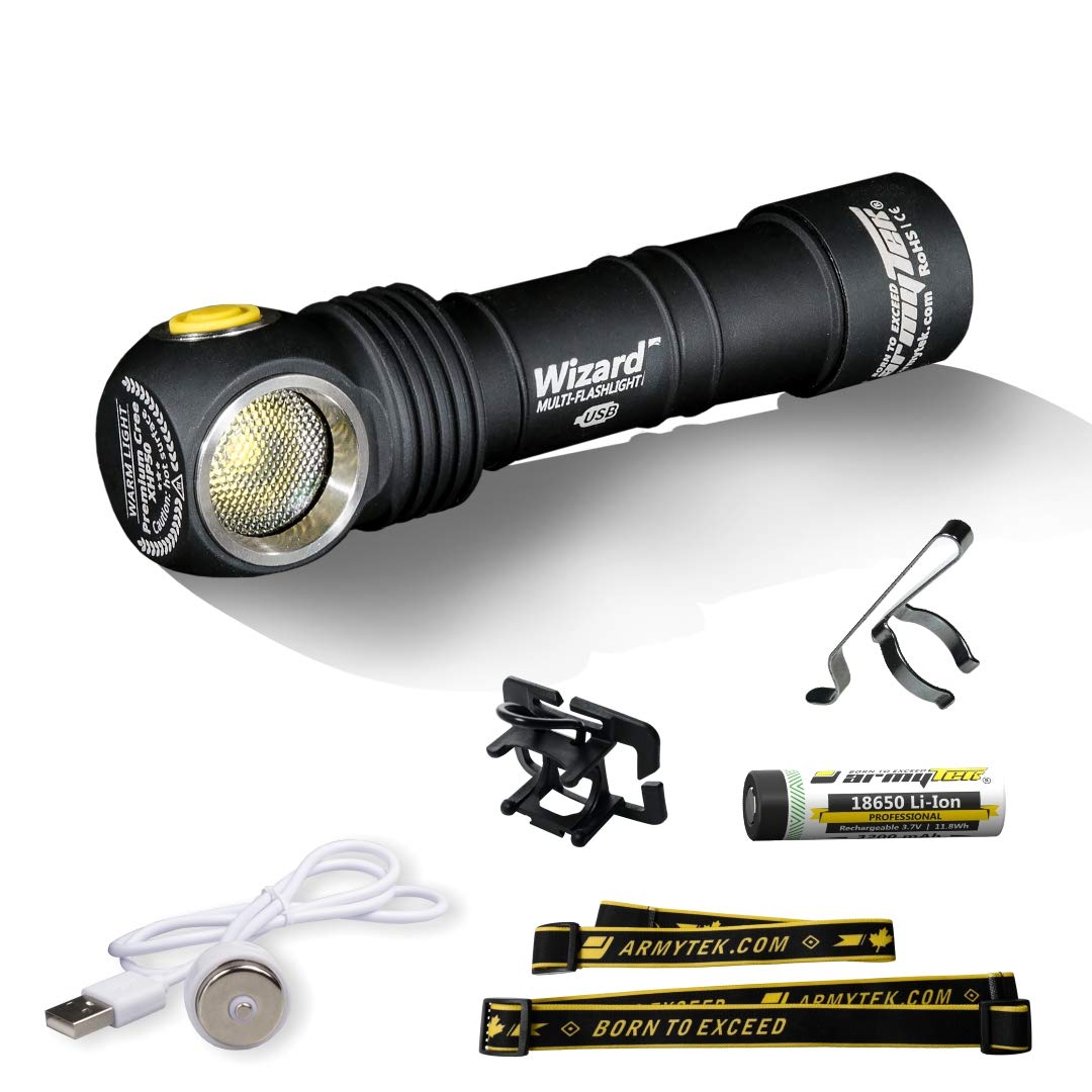 Lampe frontale Armytek Wizard v3 finissez-en avec le manque de visibilité grâce aux 930 lumens