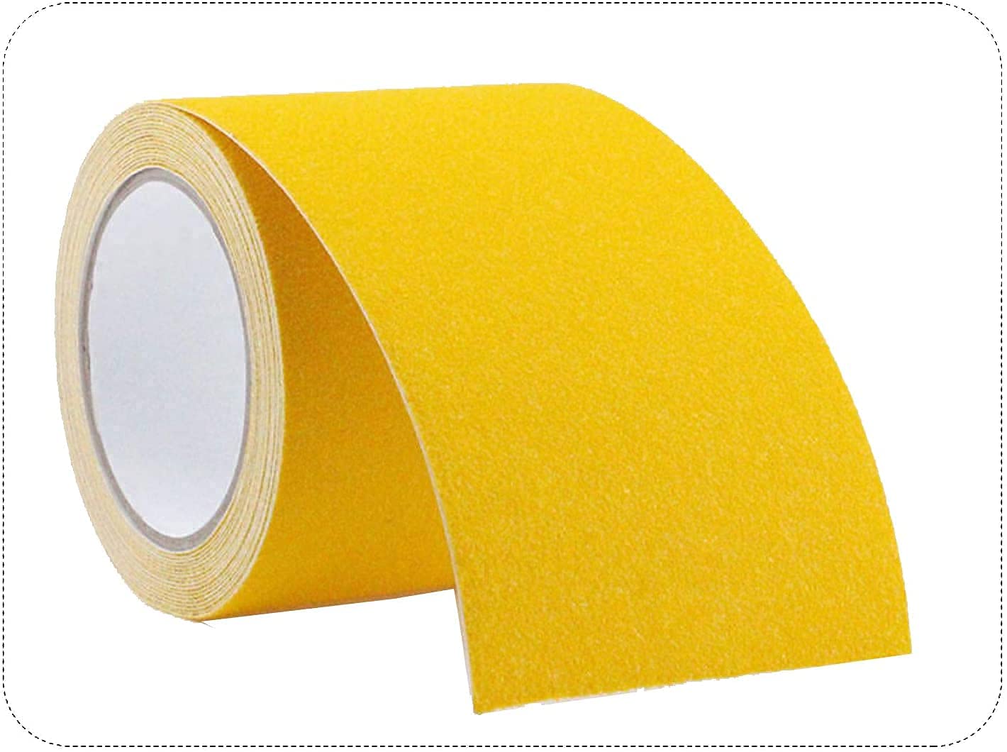 Brezleen Anti Slip Tape High Traction Abrasive Non Slip Grip Tape for Slippery Stairs Step Floors, Staircase, Ramps, Indoor, Outdoor 4 Inch Size: 5Mx100MM Yellow Color-image-44