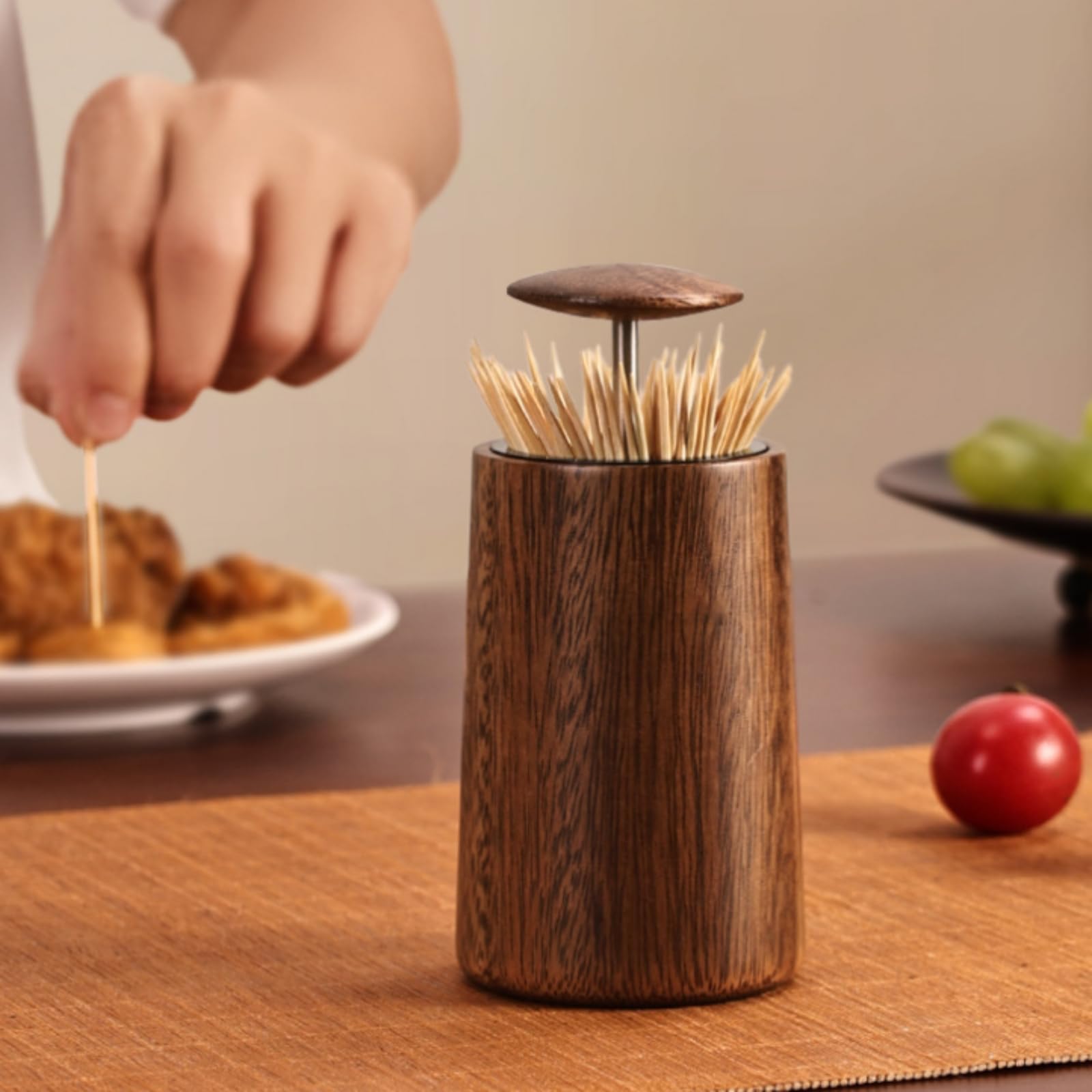 Palillero Automático Compacto Dispensador Automático Palillos Recipiente para Cocina , Chino, Redondo