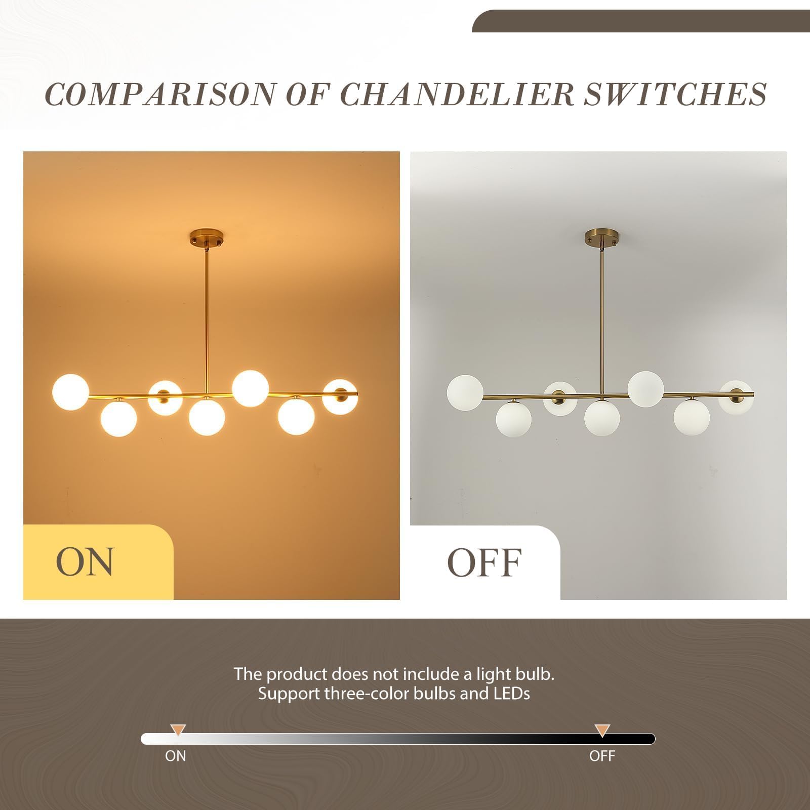 Moderne Pendelleuchte Wohnzimmer Gold,7 WeißE KugelföRmige Glas Lampenschirme Kronleuchter,HäNgeleuchte Zur Dekoration Des Schlafzimmer,Esszimmerlampe,G9 Fassung Esstischlampe,Hotel,KüChe