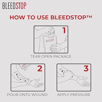 BleedStop First Aid Bleeding Control Powder – Rapid Blood Clotting for Serious Wounds & Nosebleeds, 150 g – Safe for Blood Thinner Patients