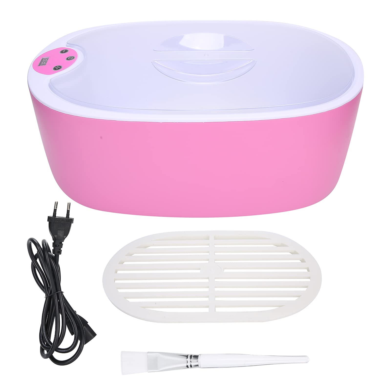 Haarentfernung Wachswärmer 230W mit Digitaldisplay YM-8004 Set Großraum Wachsmaschine mit Wärmeschutzschild & Pinsel für Hände, Ellbogen, Füße, Heisswachs Haarentfernung