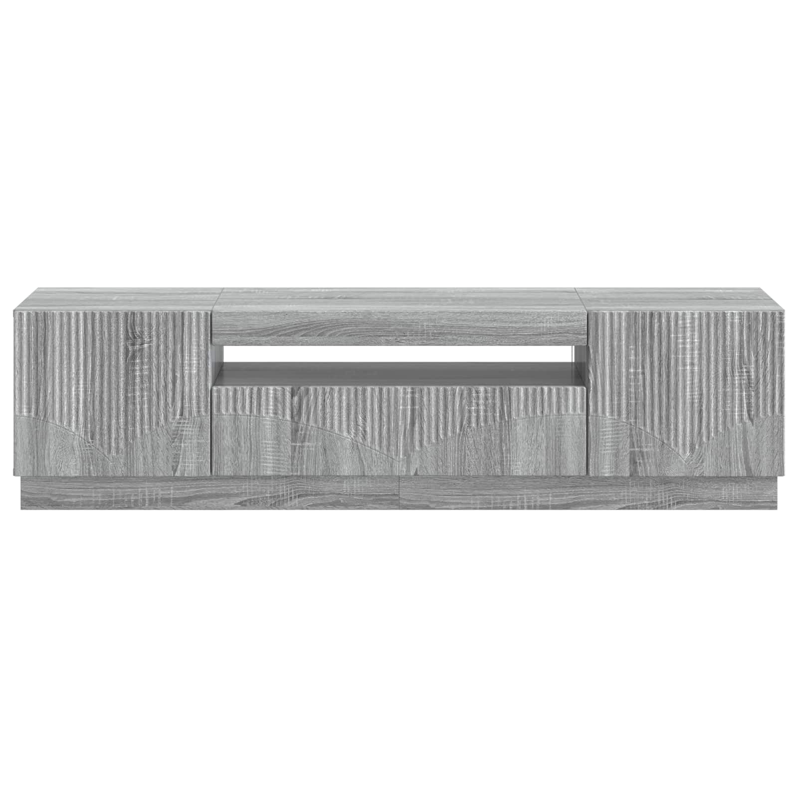 Mueble TV LED Gris Madera Ingeniería