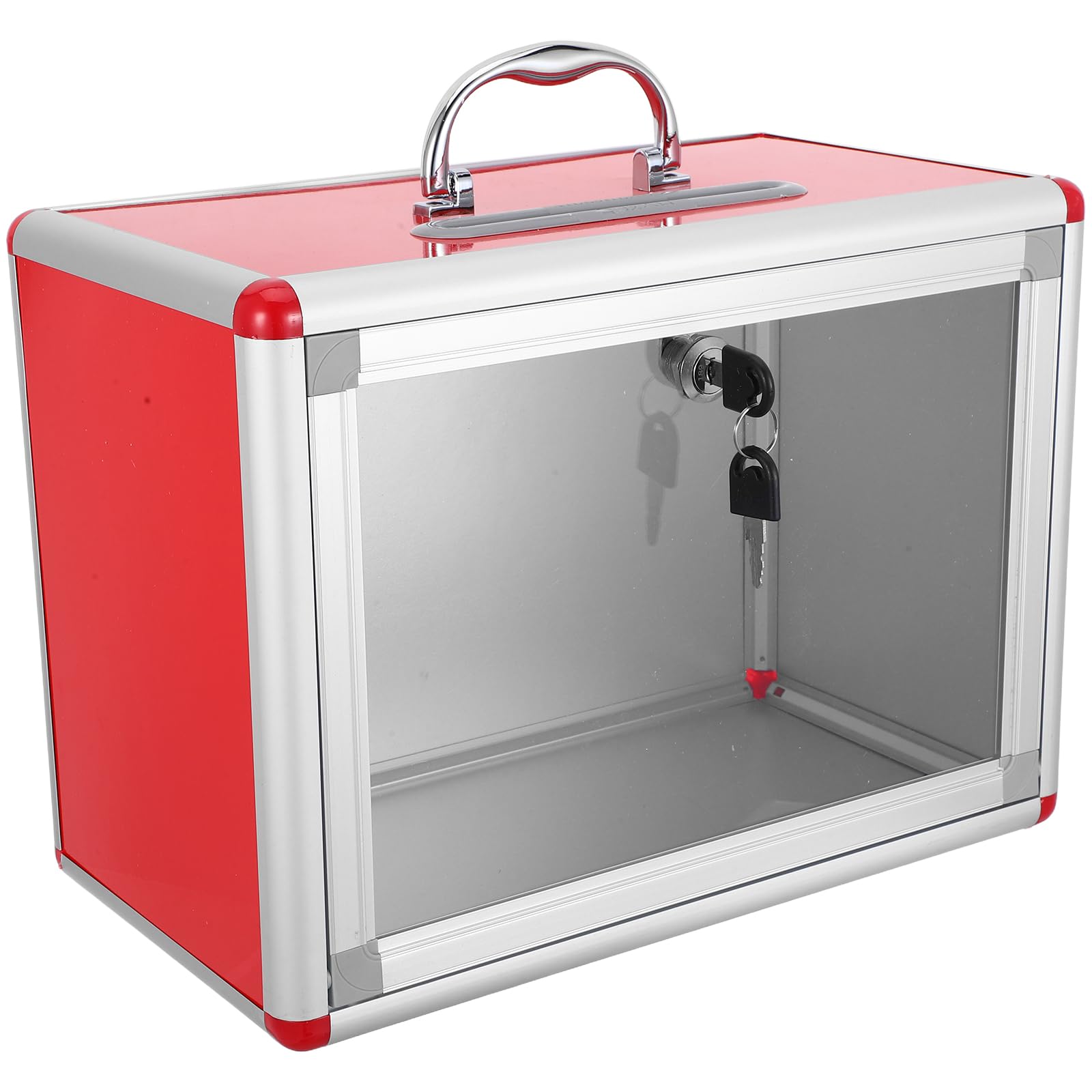 GALPADA Metall Vorschlagsbox und Spendenbox mit Schloss Tragbare Wahlurne für Wettbewerbe und Spendenaktionen aus Verdickter Aluminiumlegierung Transparent und Sicher