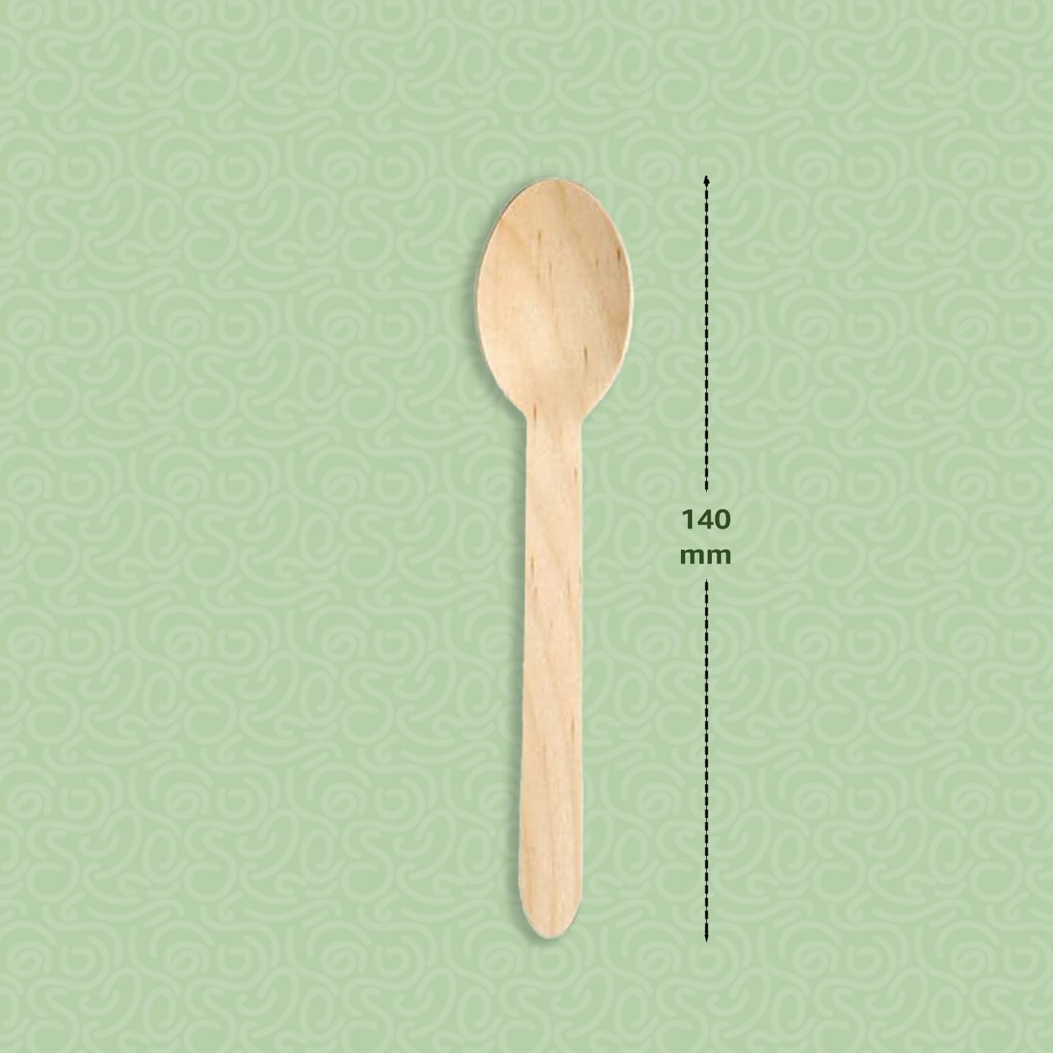 Amazon Basics Wooden Spoons, 140 mm, Pack of 25 | Disposable spoons | Ideal for wedding, parties, birthdays | Made in India 3