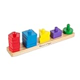 Melissa & Doug Stack and Sort Board - Wooden Educational Toy With 15 Solid Wood Pieces