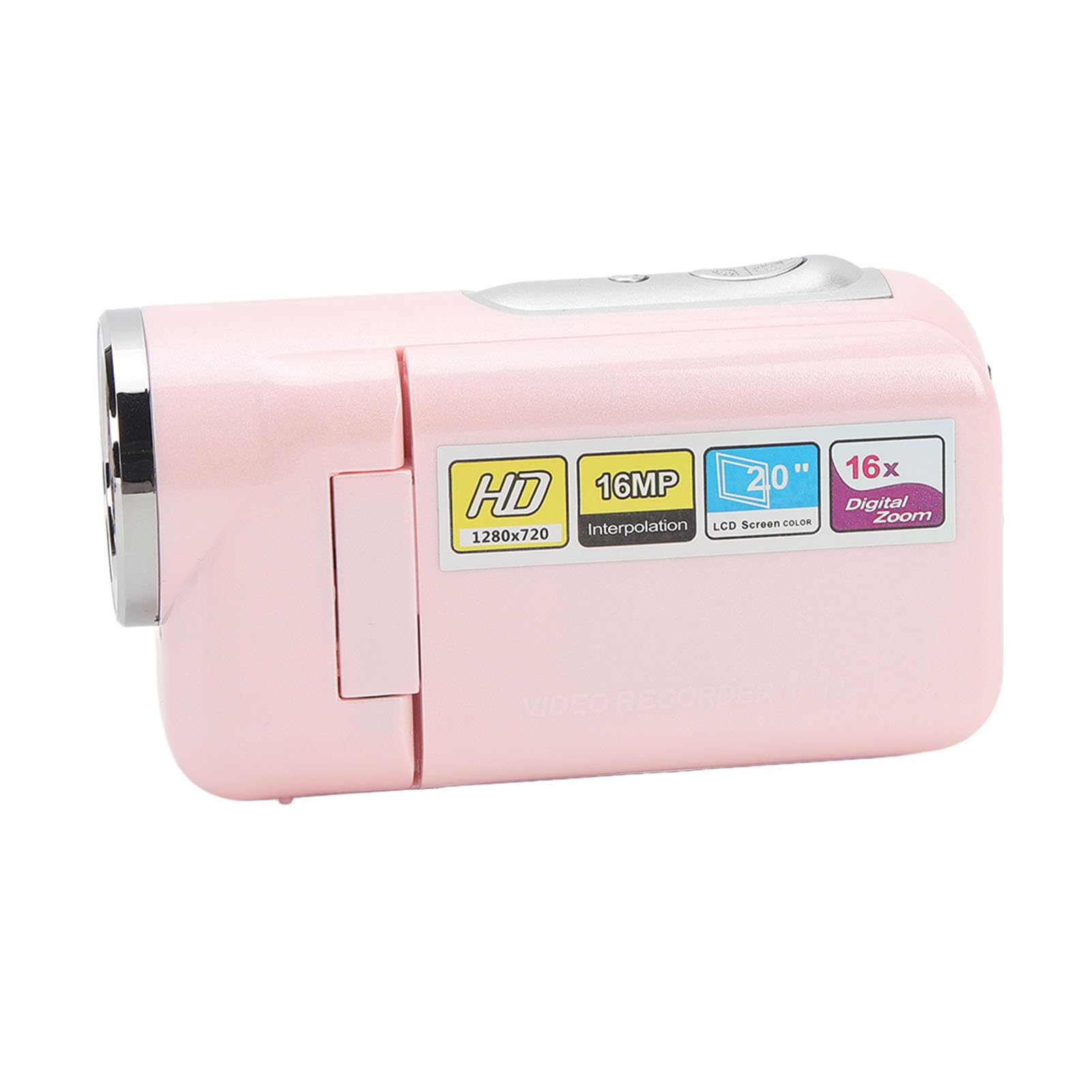 Elprico Videocamera HD 16MP Digitali per Vlogging, per Bambini, Schermo TFT 2 Pollici 18X Zoom