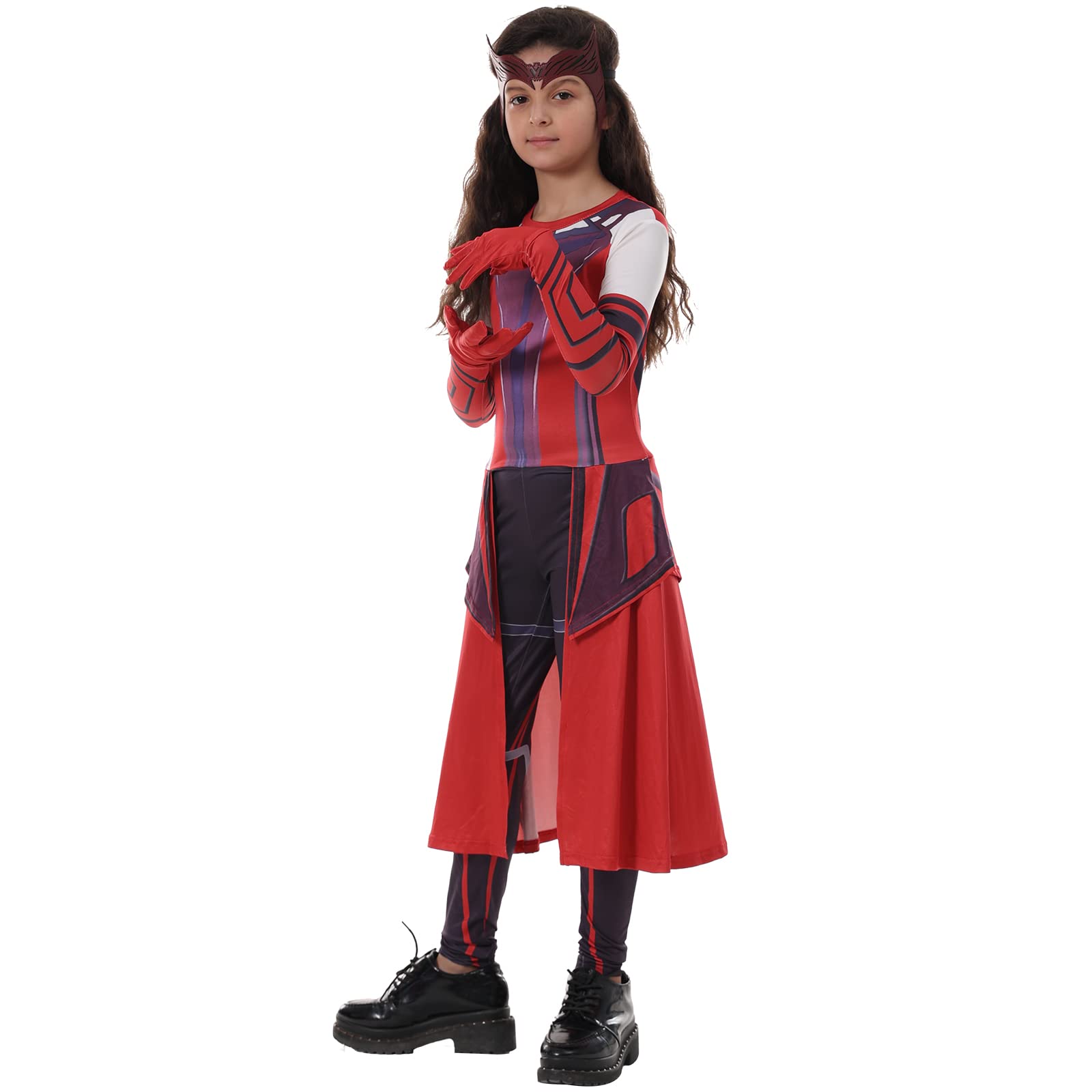Buy Wanda Maximoff Costume Kids let Cloak Witch Costume Headpiece 2 Pcs