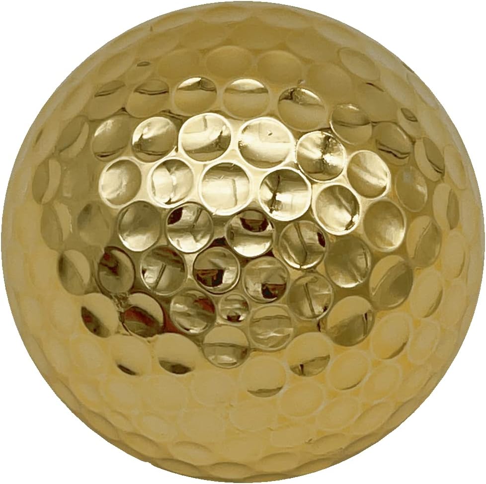 Electroplated Silver Gold Golf Balls, Novelty GolfBall for Gift Present and Display Decoration, 3 Layers Practice Golf Ball for Play