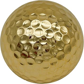 Electroplated Silver Gold Golf Balls, Novelty GolfBall for Gift Present and Display Decoration, 3 Layers Practice Golf Ball for Play