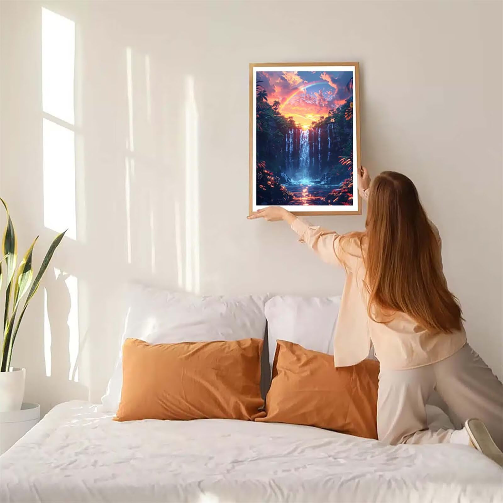 Atardecer Diamond Painting Adultos 90x120cm, 5D Pintura de Diamante W-2988