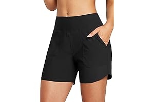 Women's High Waisted Swim Board Shorts