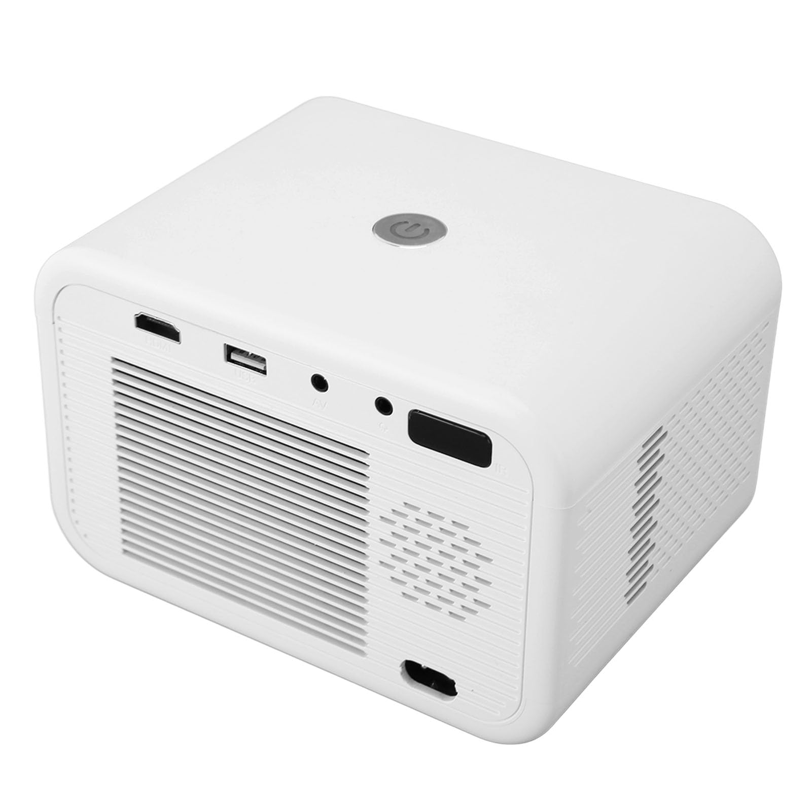 Mini projektor, projekcja 40-100 cali, korekcja trapezowa, lustrzane odbicie ekranu telefonu, rozmiar mini, połączenie BT, HD (wtyczka UE)