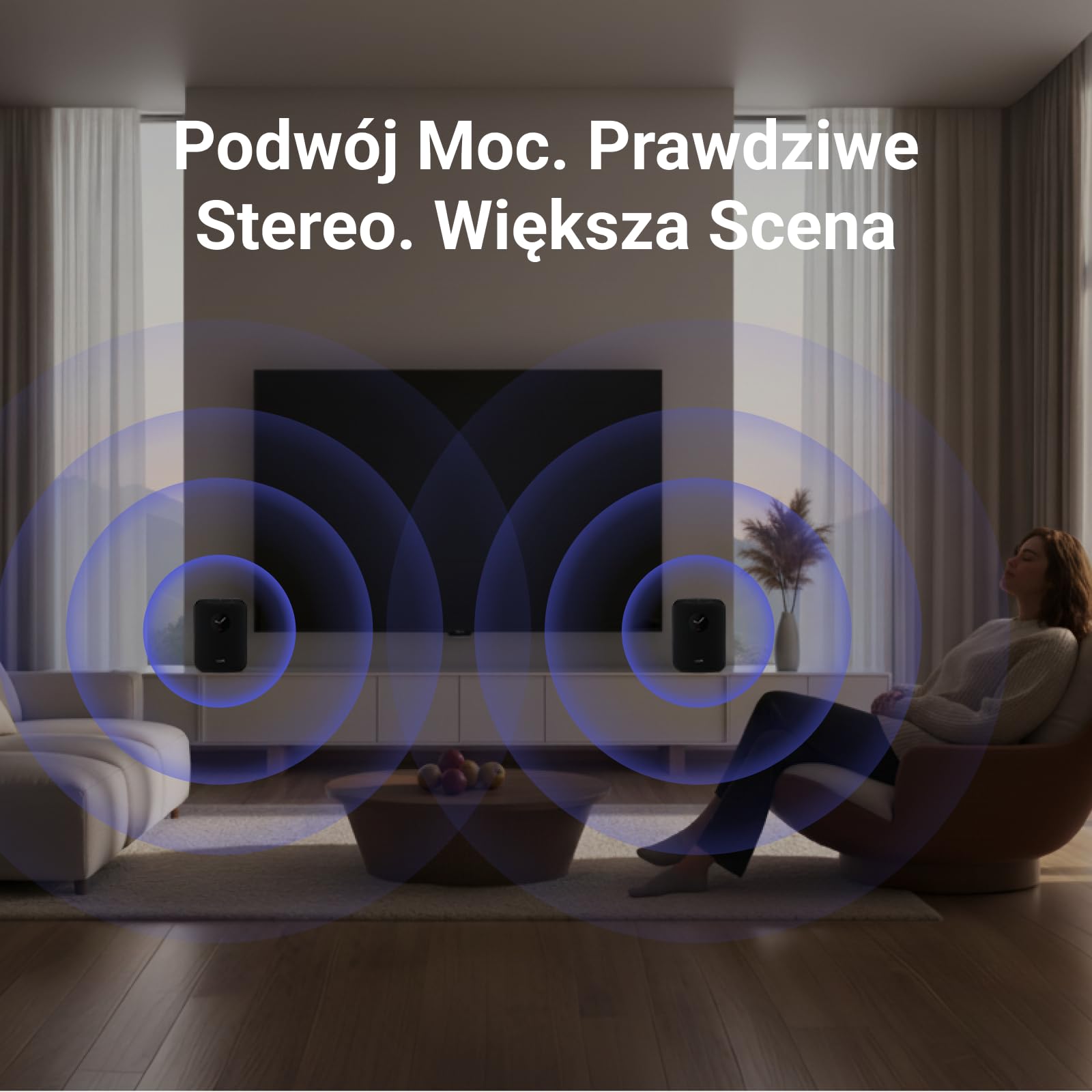 WiiM Sound inteligentny głośnik z ekranem 1,8″, Hi-Res 24-bit/192 kHz, AI RoomFit™, 100 W, Wi-Fi 6E/Bluetooth 5.3, multiroom i stereo, pilot w zestawie, Czarny