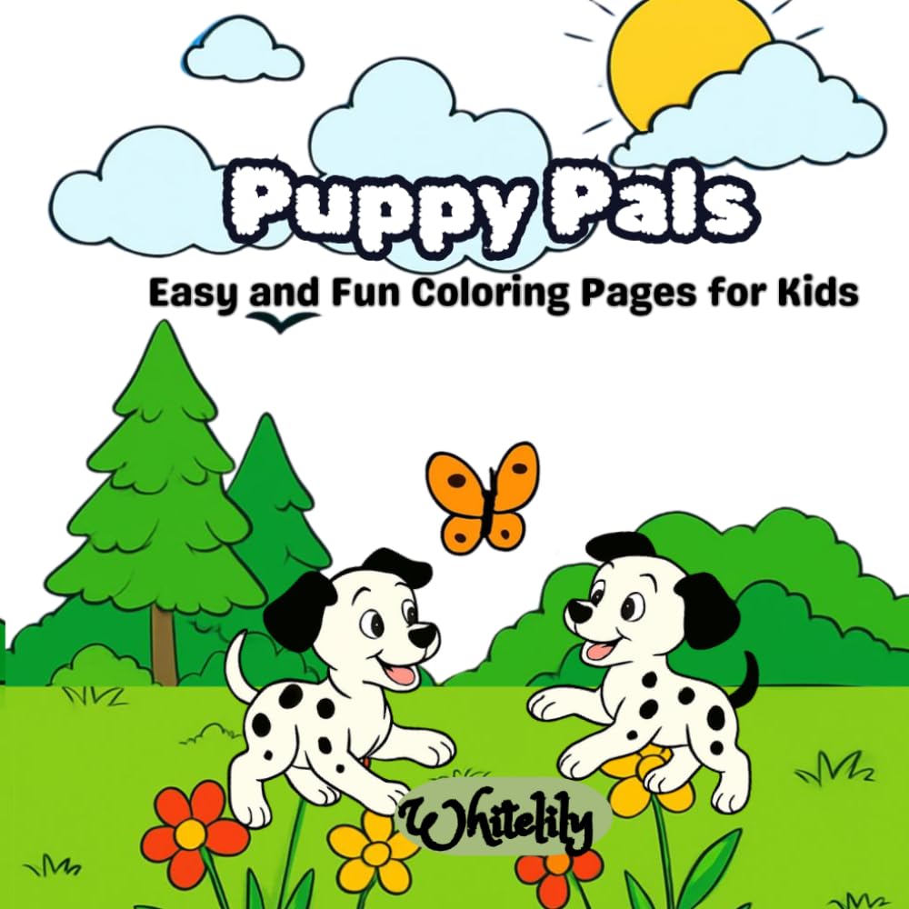 Puppy Pals: Easy and Fun Coloring Pages for Kids