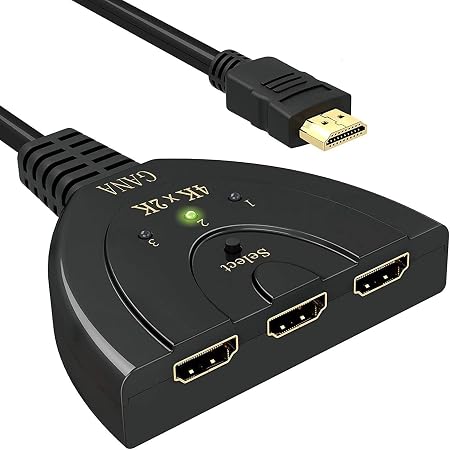 Amazon Co Jp Hdmi切替器 Gana 4kx2k Hdmi分配器 セレクター 3入力1出力 金メッキコネクタ搭載 電源不要 手動 1080p 3d Chromecast Fire Tv Stick Xbox One ゲーム機 レコーダー パソコン Ps5 液晶テレビ Tvなどの対応 メス オス パソコン 周辺機器