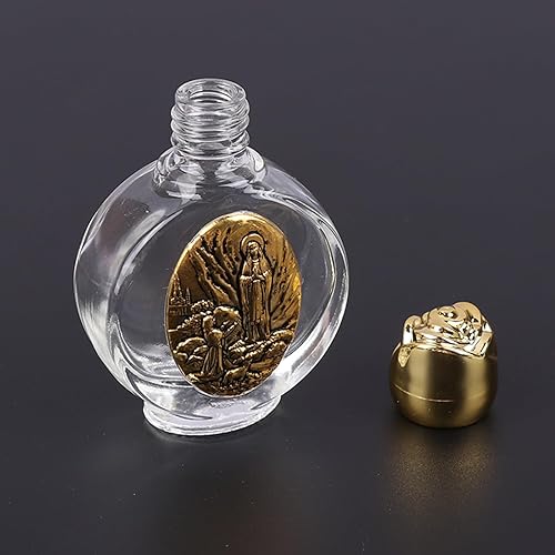 Miniatura 5 de Botella de agua bendita en relieve, botella de cruz religiosa, botella de escultura virgen cristiana, botella de agua bendita, regalo religioso,