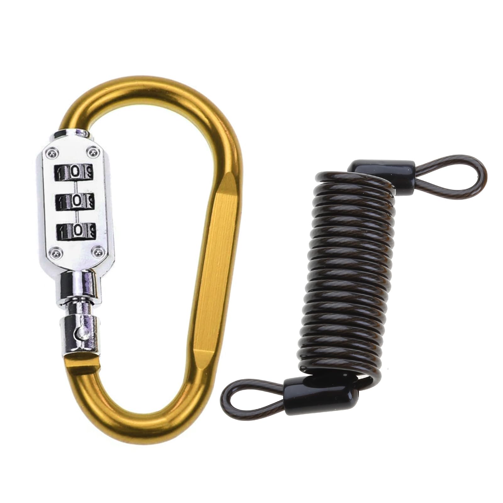 ZWWAAZHF Combination Password Code Padlocks for Suitcase Luggage Aluminum Alloy Locks 3 Digit Resettable Carabiner Alloy