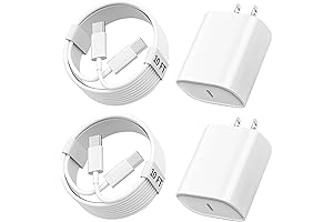 20W Fast Charger Block and 10 FT Long USB C to C...