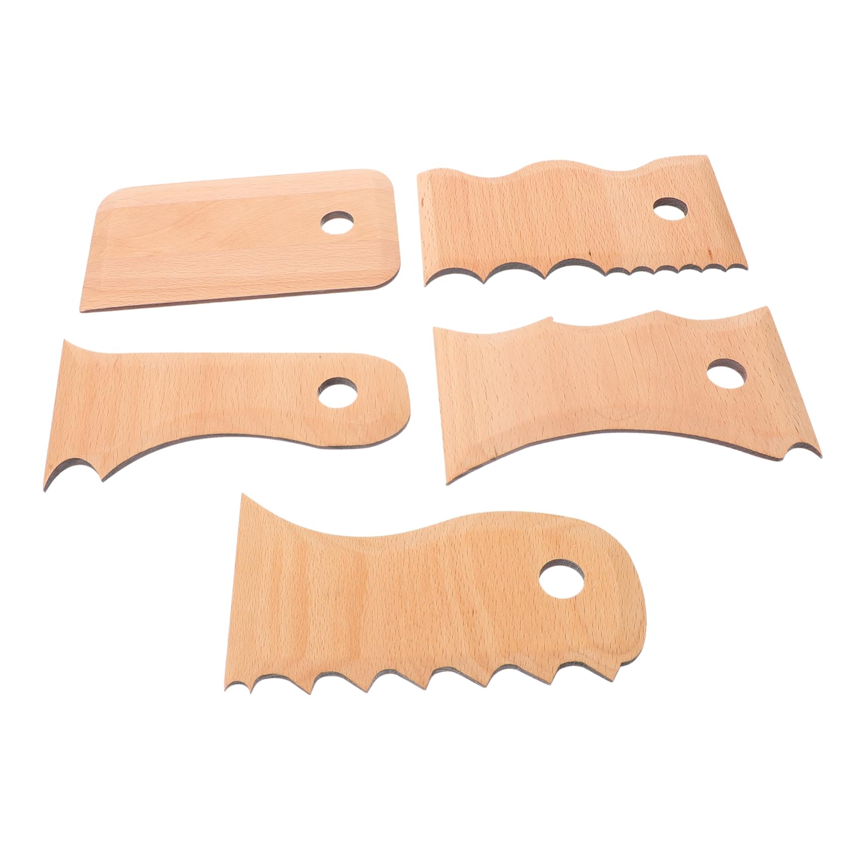 Holibanna Conjunto De Herramientas De Cerámica Kit De Talla De Cerámica Esculpiendo Cortador Manual De Bricolaje Herramienta De Estatuilla De Cerámica Madera Beige 5 Piezas X 4