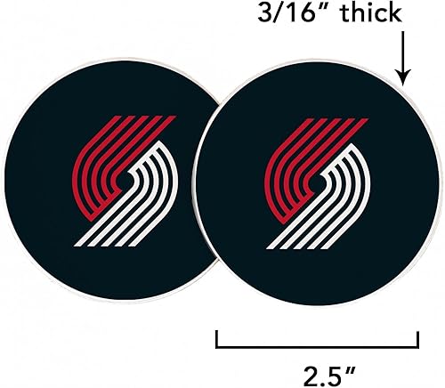 Miniatura 8 de Desert Cactus Portland Trailblazers - Juego de 2 posavasos absorbentes de la liga de baloncesto de la NBA para automóvil, diseño de arenisca